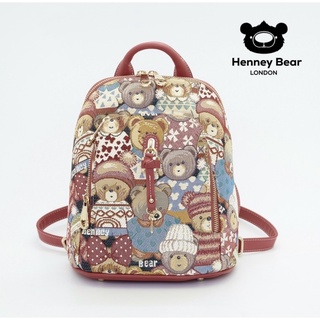 Henneybear - H118 ลายคิ้ว - กระเป๋าเป้ทูเวย์ รุ่น 2 ซิป ขนาดทรงสวยเก๋ มาใหม่