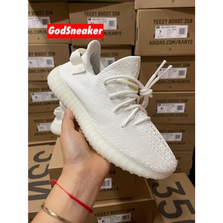 [ พร้อมส่ง ] Yeezy Boost 350 V2 " Cream / Triple White " Size 36 - 46 [ H12 ]