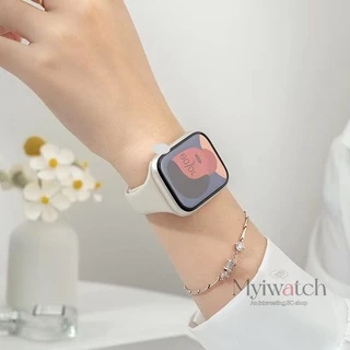 【25 สี】สายนาฬิกาข้อมือยาง แบบนิ่ม สีแคนดี้ สําหรับ iwatch 45/41/44/40 มม. 38 มม. 42 มม. iwatch series 8 7 6 5 SE 4 3 2