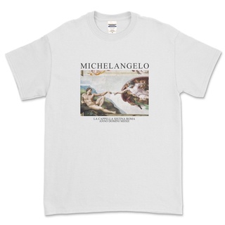 เสื้อยืด พิมพ์ลาย Michelangelo ADAM สร้างสรรค์