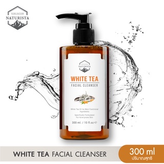 Naturista เจลล้างหน้าชาขาว ช่วยลดเลือนริ้วรอย และจุดด่างดำ White Tea Facial Cleanser 300ml