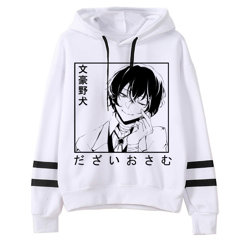 เสื้อฮู้ดดี้ พิมพ์ลายอนิเมะ Bungo Stray Dogs y2k สไตล์เกาหลี สําหรับผู้ชาย