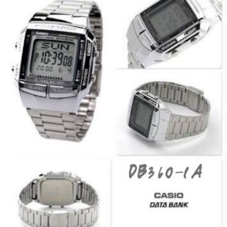 นาฬิกาข้อมือ CASIO DATA BANK  รุ่น DB360 - Silver 👉 ของแท้💯% 👈