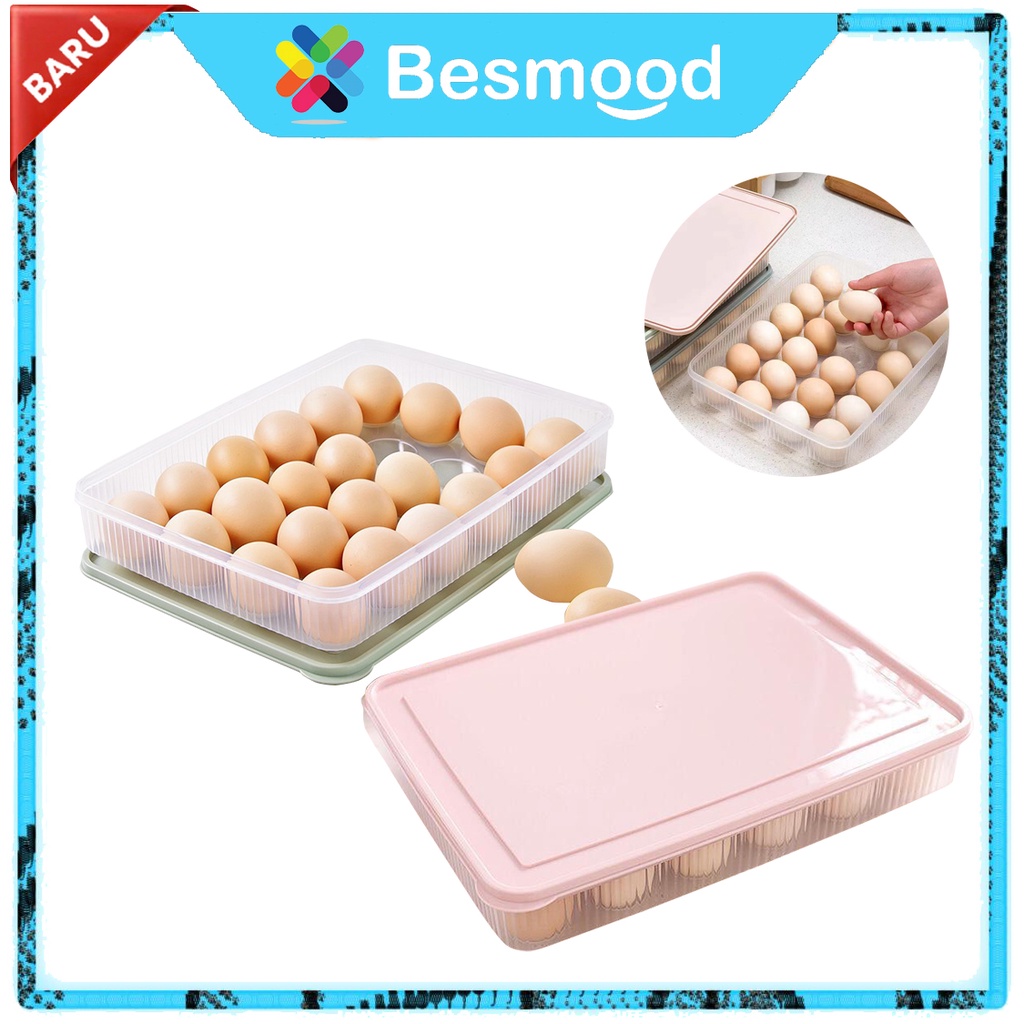 Besmood Egg Box 24 Holes Egg Storage Box Egg Organizer
