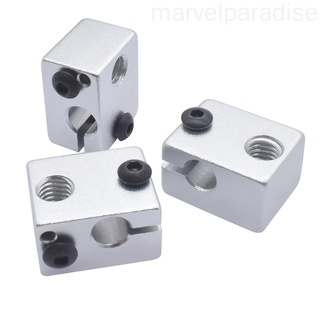 3D Printer Heat Block V6 Extruder Aluminum Block 3D Printer Accessory Replacement for E3D marvelparadise