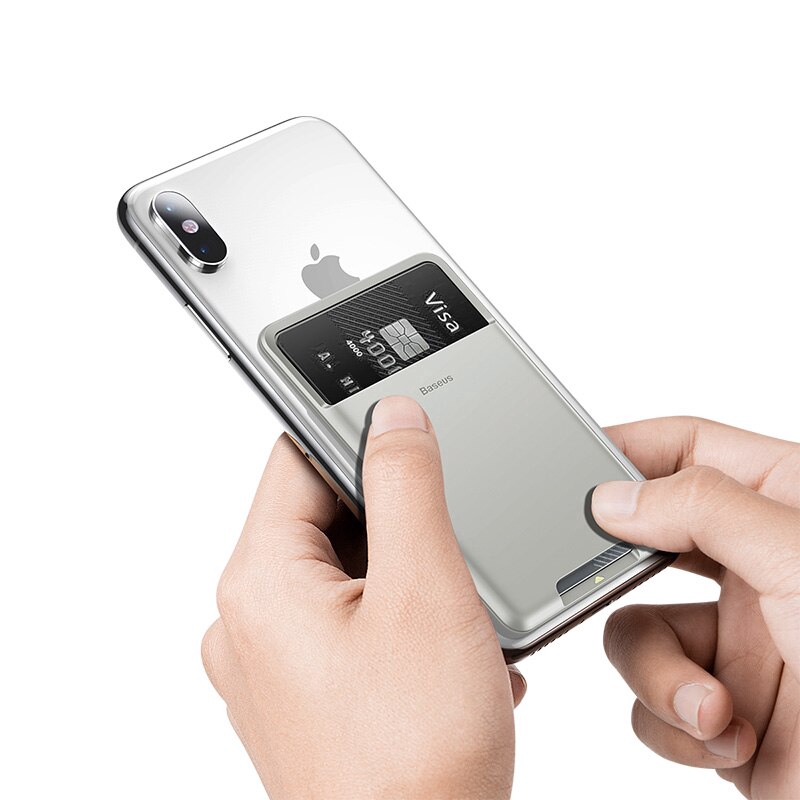 Baseus กระเป๋าสตางค์แบบซิลิโคนสำหรับเคสกระเป๋าสตางค์สําหรับ Iphone Samsung Xiaomi Android Mobile Phone