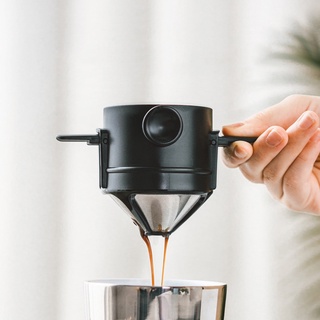 ที่กรองดริปกาแฟ สแตนเลส แบบพับได้ ที่กรองกาแฟดริปแบบพกพา ที่…