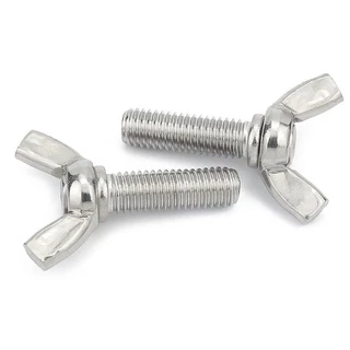 น็อต สกรู หางปลา ปีก สี่เหลี่ยม สแตนเลส 304 เกลียวมิล หยาบ M8 / Wing Screw Rectangular SUS304 M8