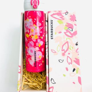 กระบอกน้ำเก็บอุณหภูมิลายซากุระ ขนาดบรรจุ 460 ml. 🐰🐰380บาท
