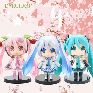 ingle Q Version Hatsune Snow Miku Sakura Hatsune Doll Figure Figure Decoration Car Cake Decoration