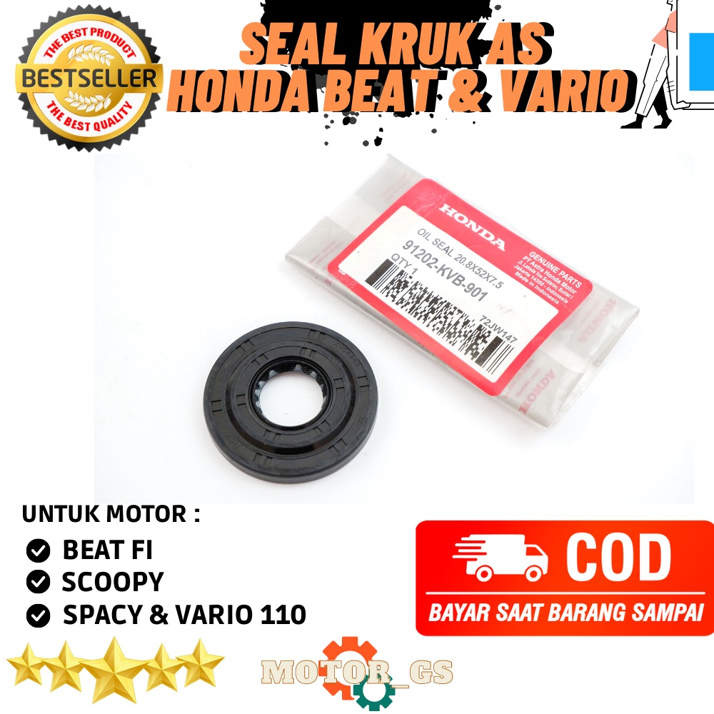 Vario ซีลเพลาข้อเหวี่ยง / ซีลเพลาข้อเหวี่ยง Honda 91202-KVB-901