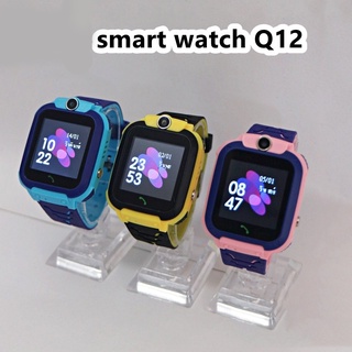 [ พร้อมส่ง ] เมนูไทย Q12 Smart Watch นาฬิกาเด็ก นาฬิกาอัจฉริยะ IP67 หน้าจอสัมผัส SOS+LBS 2-4G SIM ภาษาไทย