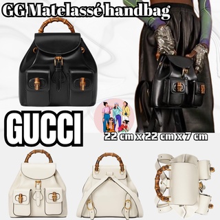 แพ็คเกจ GUCCI GG   กระเป๋าเป้ไม้ไผ่/กระเป๋าผู้หญิง/กระเป๋าเป้/เป้/สไตล์ล่าสุด/ยุโรปแท้100%