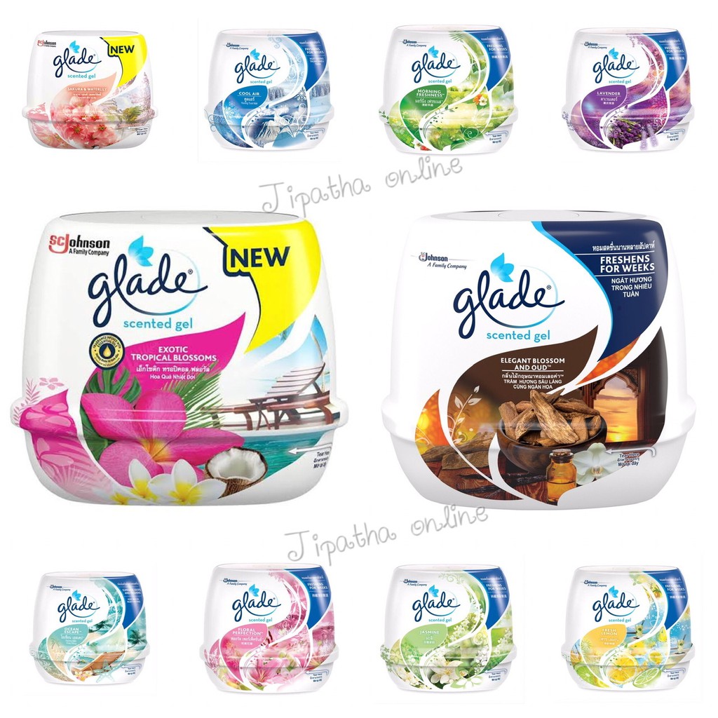 Glade Scented gel เกลด เซ็นท์เต็ด เจล 180 กรัม เจลปรับอากาศ ดับกลิ่น