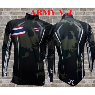 JK Thailand เสื้อตกปลา ARMY V2 ป้องกันรังสี UV 80% แห้งเร็ว