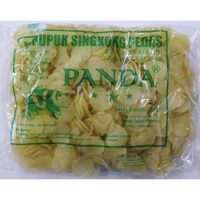 ข้าวเกรียบมันสำปะหลัง รสปู (แผ่นดิบ) รสเผ็ด รสชาติอร่อย ทานเพลิน ขนาด 500 กรัม