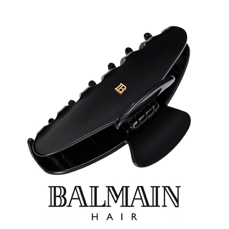 🍀พรีออเดอร์🍀 BALMAIN HAIR CLIP LARGE (BLACK) (L)