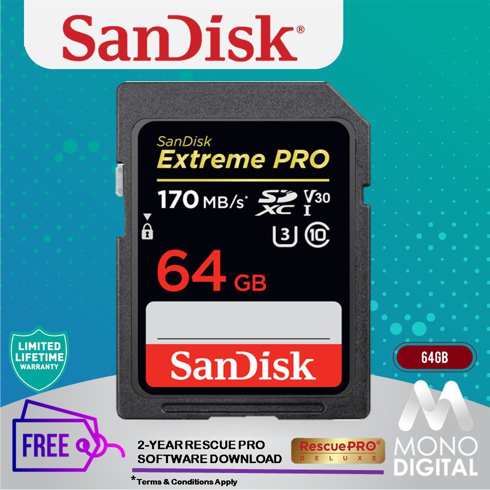 【Fast Delivery】 memory card Extreme Pro SD Card 170MB / s 64GB / 128GB / 256GB U3 4K M