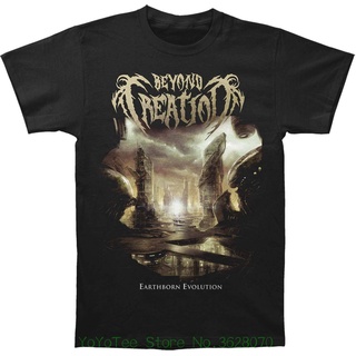 เสื้อยืด ผ้าฝ้าย พิมพ์ลาย Beyond Creation สีดํา แฟชั่นสําหรับผู้ชาย