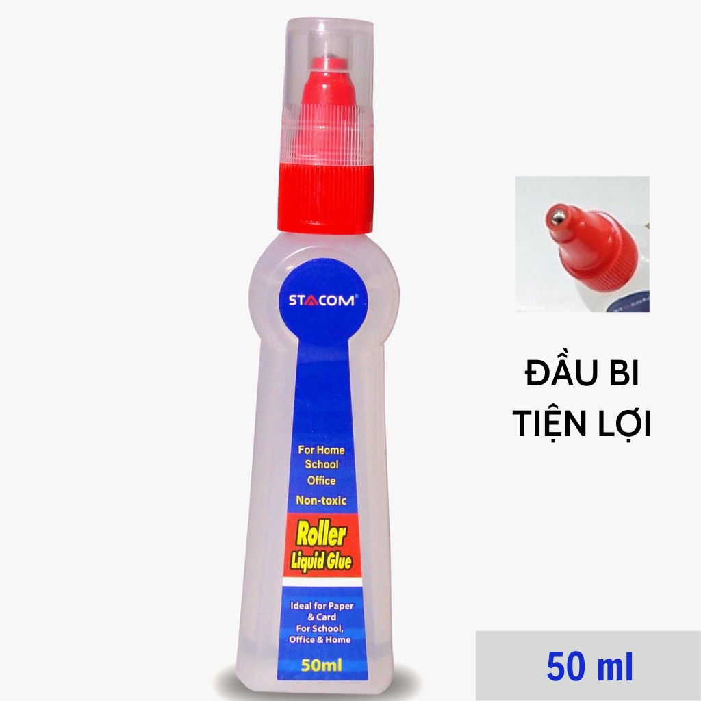 Stacom LG150R กาวน้ําหัวบอล กาวกระดาษสําหรับนักเรียน/สํานักงาน ความจุ 50ml