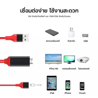 สาย HDMI 3in1HDMI Cable สายต่อจากมือถือเข้าทีวี Mobile Phone HDTV ForiPhone