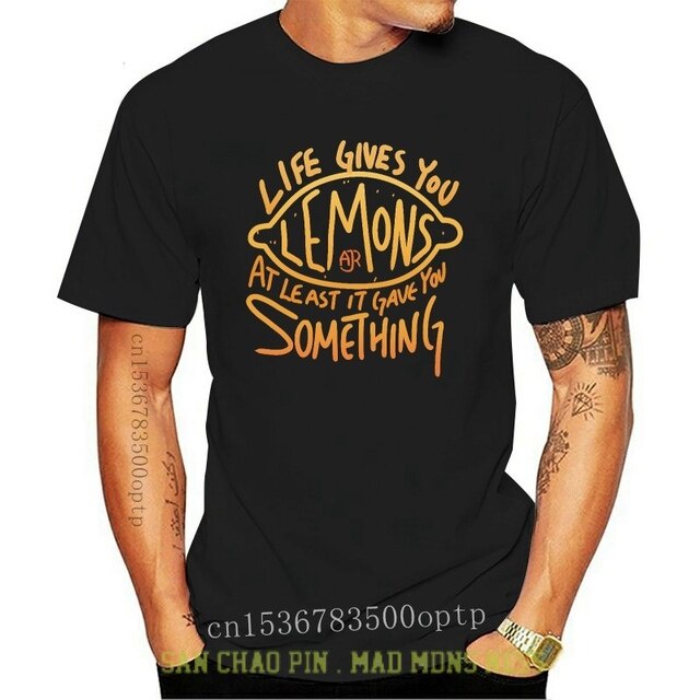 [S-5XL] Gildan เสื้อยืดผ้าฝ้าย 100% พิมพ์ลาย Ajrwhen Life Gives You Lemon St Ajr Lemon Lyrics Word Band Nectoclock Break