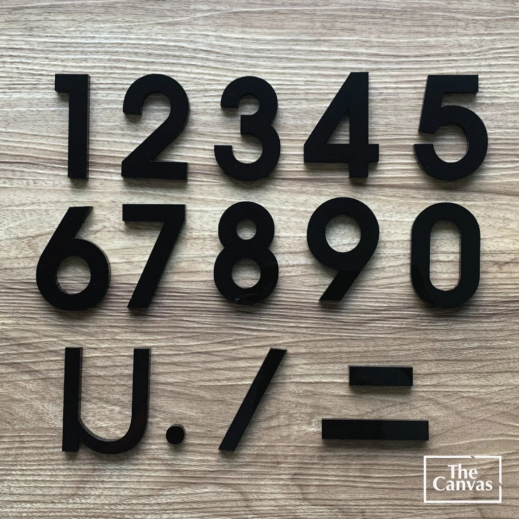 เลขที่บ้านอะคริลิค ## สีดำ ## หนา 3 mm สูง 6 cm และ 10 cm