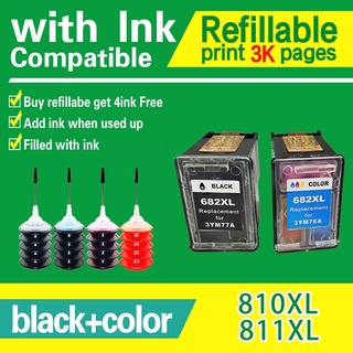 hp 682 ink hp 682xl black hp682 refillable ink cartridge compatible for 1216 2336 2775 2776 2777 277