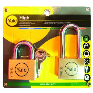 กุญแจคีย์อะไลท์ YALE BD50SS-50LSP2 50 MM 2 ตัว