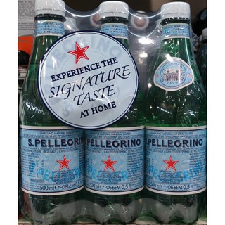 น้ำแร่ San Pellegrino mineral 500ml x 3 น้ำแร่ธรรมชาติชนิดมีฟอง