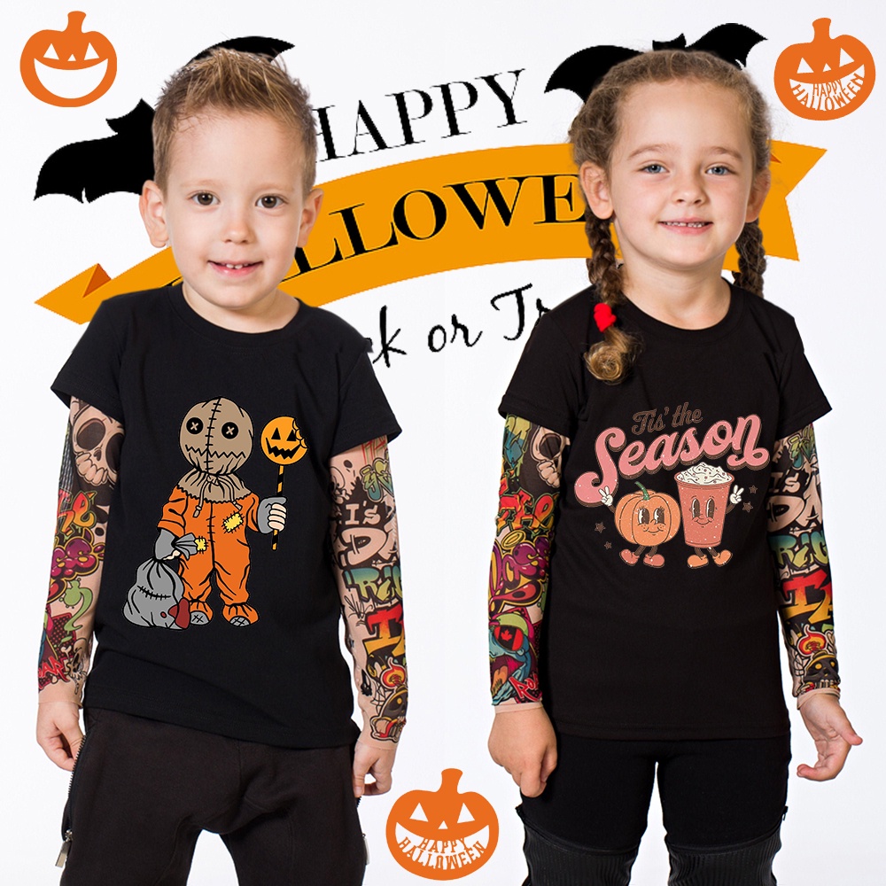 เสื้อเชิ้ต พิมพ์ลาย Scream Halloween สําหรับเด็ก