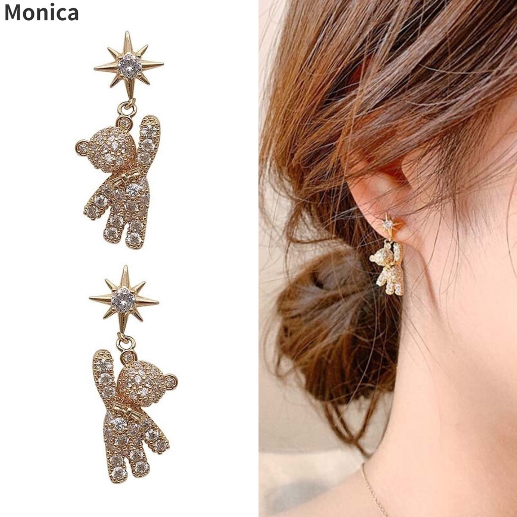 ต่างหู เงิน925 เงิน เพชร แฟชั่น ผู้หญิง พร้อมส่ง