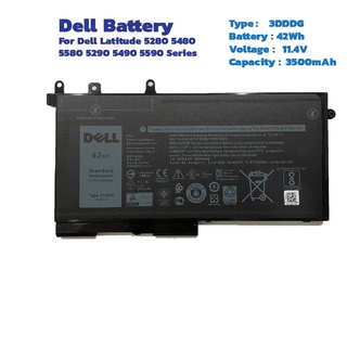 (ส่งฟรี ประกัน 1ปี) แบตเตอรี่ Battery Notebook Dell Latitude 5280 5480 280 5480 5580 5290 5490 5590 Series 3DDDG ของแท้