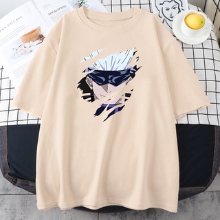 เสื้อยืดผ้าฝ้ายพิมพ์ลาย เสื้อยืด พิมพ์ลาย Jujutsu Kaisen Gojo Satoru สไตล์วินเทจ