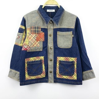 jacket ยีนส์ patchwork