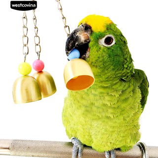 Parrot Metal Bells Sound นกพิราบ Parakeet Swing Cage นก Chains แขวนของเล่น