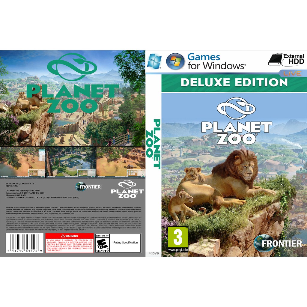เกมพีซี Planet Zoo Deluxe Edition [Pendrive INSTALLATION]