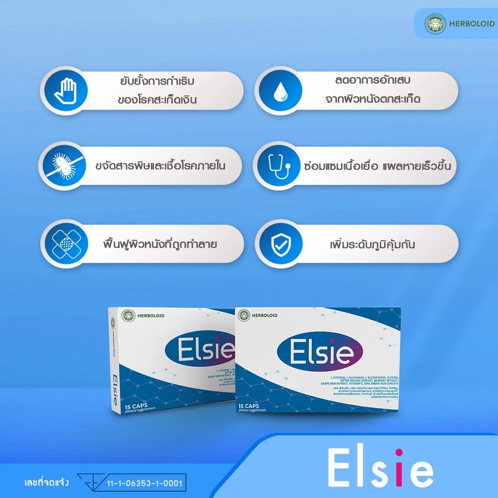 ELSIE ผลิตภัณฑ์ฟื้นฟูสุขภาพผิวหนัง และบรรเทาสะเก็ดเงิน - เซ็ต 3 กล่อง thumbnail 3