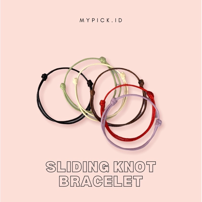SLIDING KNOT SIMPLE BRACELET FRIENDSHIP COUPLE FRIENDSHIP BRACELET