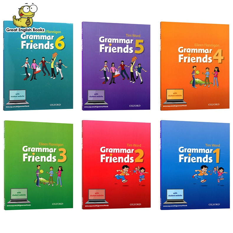(ใช้โค้ดรับcoinคืน10%ได้)  ชุดหนังสือแกรมม่า Grammar Friends Set of 6 books level 1 - level 6 (With answer No CD)