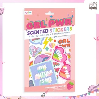 สติ๊กเกอร์มีกลิ่นหอม Strawberry Scented Stickers แบรนด์ Ooly ลาย GRL PWR