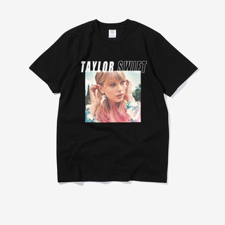 ราคาต่ำสุด!!เสื้อยืดลําลองผ้าฝ้ายพิมพ์ลาย Taylor Swift ME Portrait ทรงหลวมสําหรับผู้ชาย alLrS-4XL