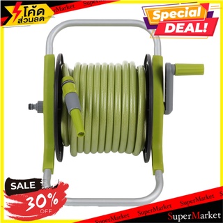 สายยางโรล SPRING W-03 1/2 นิ้วx20 ม. สีเขียว สายยางรดน้ำ HOSE REEL SPRING W-03 1/2INX20M GREEN อุปกรณ์รดน้ำต้นไม้