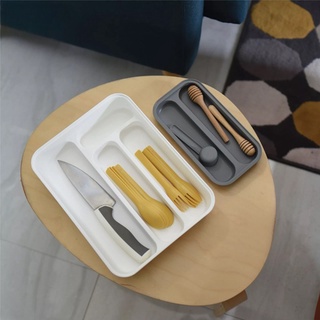 ถาดใส่ช้อนส้อม กล่องใส่ช้อน 2 ช่อง กล่องใส่ช้อนส้อม ที่เก็บของบนโต๊ะอาหาร cutlery tray xliving