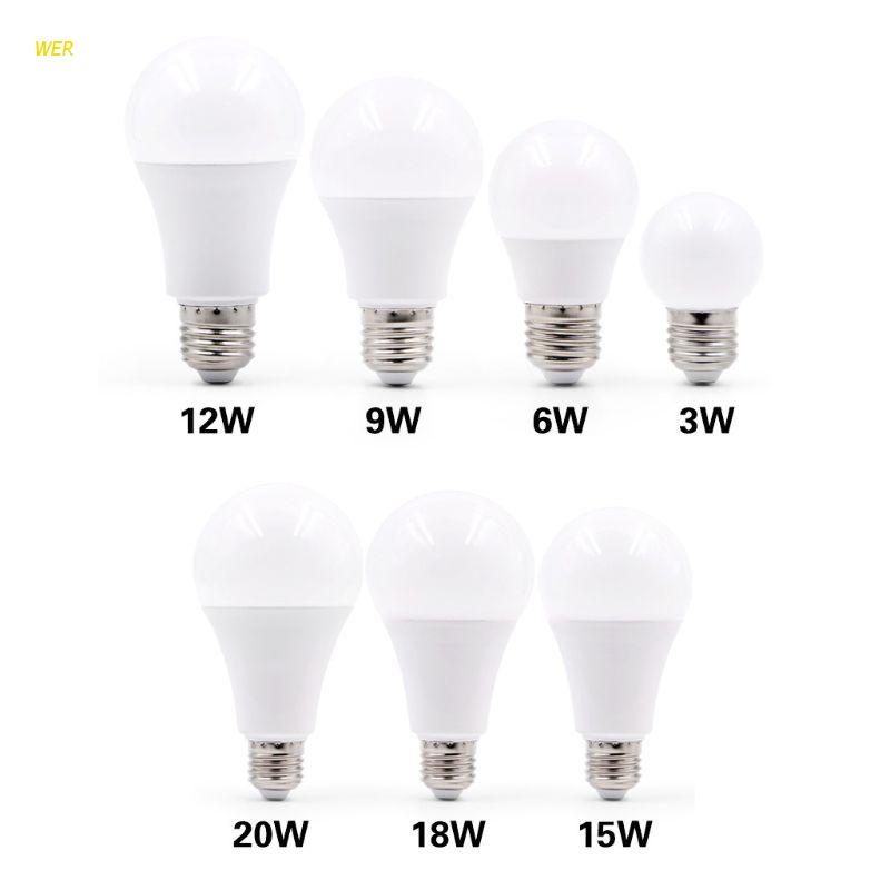 WER Led Bulb Light E27 Spotlight 3W 5W 6W 7W 9W 12W 15W 18W AC 220V Indoor Table Night Lamp Energy S
