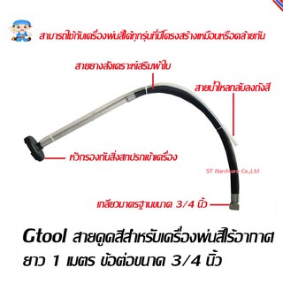 ST Hardware Gtool สายดูดสีสำหรับเครื่องพ่นสีแบบไร้อากาศ ยาว 1เมตร ข้อต่อขนาด 3/4 นิ้ว ( สีดำ ) รุ่น SH1MM14