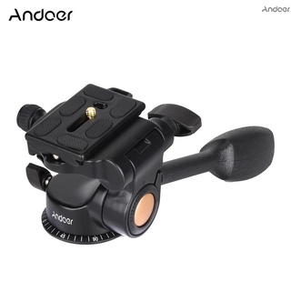 Andoer Q08 อุปกรณ์ขาตั้งกล้องหัวบอล 3-Way พร้อมแผ่นโยกสําหรับ Dslr ขาตั้งกล้อง Monopod