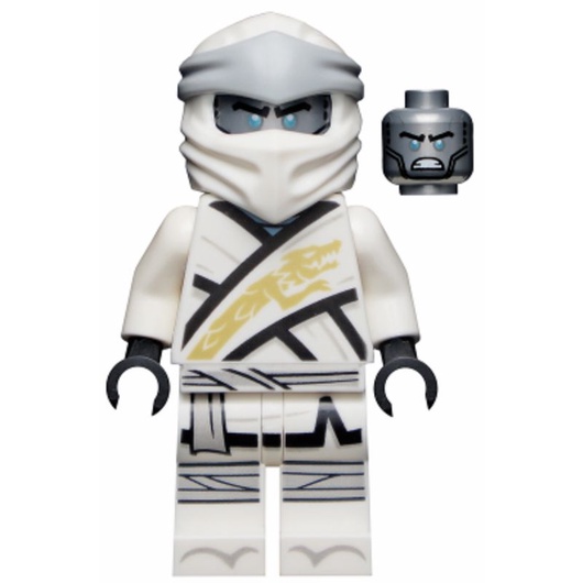 TM* Lego เลโก้แท้ จากยุโรป Minifigures: Ninjago: Legacy: njo713	 Zane - Legacy, Flat Silver Head 717