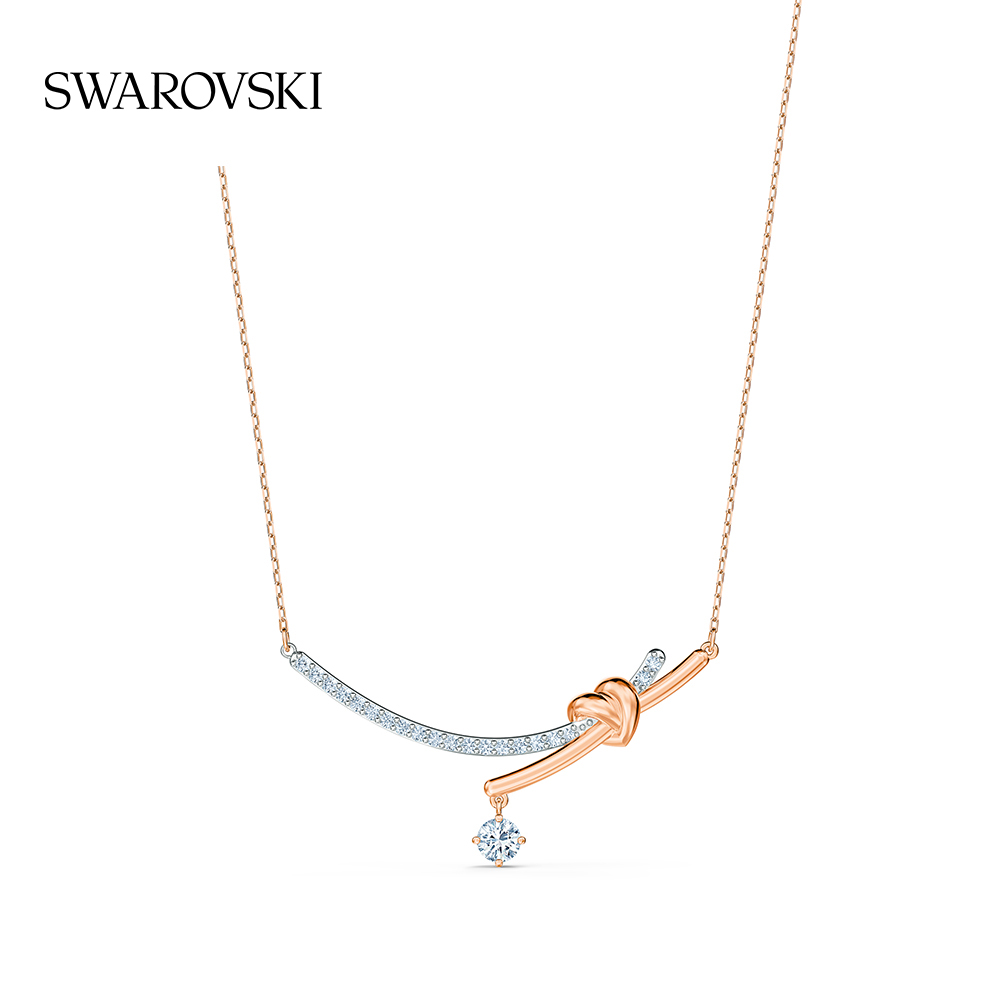 Swarovski LIFELONG HRT Twisted Love สร้อยคอหญิงสําหรับเครื่องประดับเด็กผู้หญิง