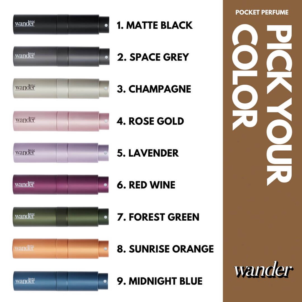 ขวดแบ่งน้ำหอม Wander ฟรีถุงกันรอย + ประกันสินค้า (Wander Pocket Perfume)